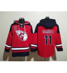 Men's Cleveland Guardians José Ramírez Red Lace-Up Pullover Hoodie