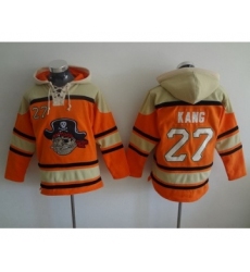 Men's Pittsburgh Pirates #27 Jung-Ho Kang Orange MLB Baseball Hoodie
