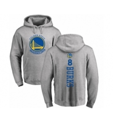Basketball Golden State Warriors #8 Alec Burks Ash Backer Pullover Hoodie