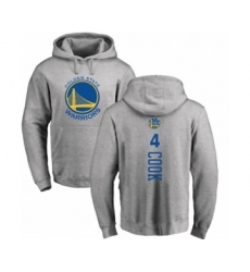 NBA Nike Golden State Warriors #4 Quinn Cook Ash Backer Pullover Hoodie