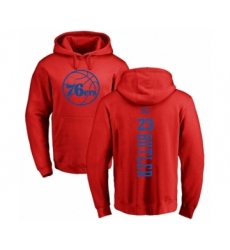 NBA Nike Philadelphia 76ers #23 Jimmy Butler Red One Color Backer Pullover Hoodie