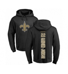 Football New Orleans Saints #22 Chauncey Gardner-Johnson Black Backer Pullover Hoodie