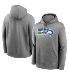 Men's Seattle Seahawks Heather Gray Primary Logo Long Sleeve Hoodie