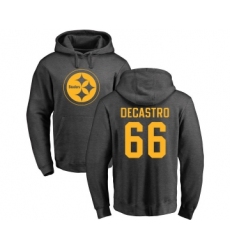 Football Pittsburgh Steelers #66 David DeCastro Ash One Color Pullover Hoodie