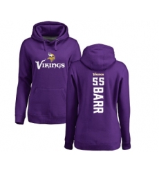 Football Women's Minnesota Vikings #55 Anthony Barr Purple Backer Pullover Hoodie
