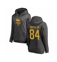 Football Women's Minnesota Vikings #84 Irv Smith Jr. Ash One Color Pullover Hoodie