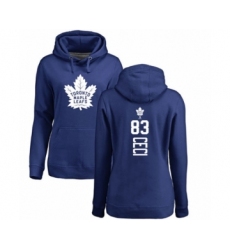 Hockey Women's Toronto Maple Leafs #83 Cody Ceci Royal Blue Backer Pullover Hoodie