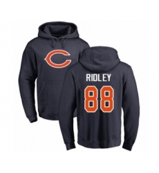 Football Chicago Bears #88 Riley Ridley Navy Blue Name & Number Logo Pullover Hoodie