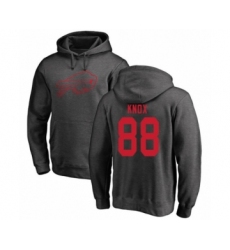 Football Buffalo Bills #88 Dawson Knox Ash One Color Pullover Hoodie