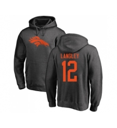 Football Denver Broncos #12 Brendan Langley Ash One Color Pullover Hoodie