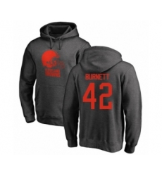 Football Cleveland Browns #42 Morgan Burnett Ash One Color Pullover Hoodie