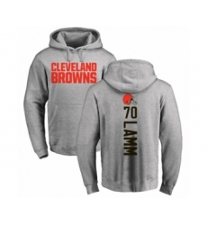 Football Cleveland Browns #70 Kendall Lamm Ash Backer Pullover Hoodie