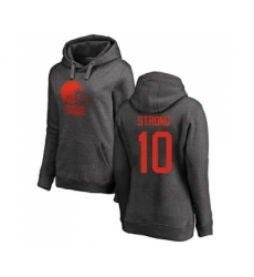 Football Women's Cleveland Browns #10 Jaelen Strong Ash One Color Pullover Hoodie