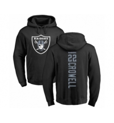 Football Oakland Raiders #22 Isaiah Crowell Black Backer Pullover Hoodie