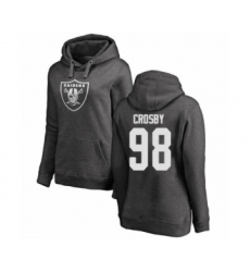 Football Women's Oakland Raiders #98 Maxx Crosby Ash One Color Pullover Hoodie