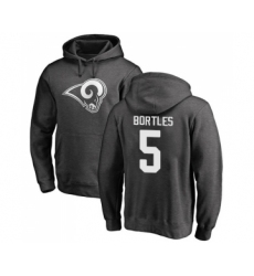 Football Los Angeles Rams #5 Blake Bortles Ash One Color Pullover Hoodie