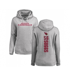 Football Women's Arizona Cardinals #76 Marcus Gilbert Ash Backer Pullover Hoodie