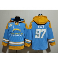 Men's Los Angeles Chargers #97 Joey Bosa Blue Ageless Must-Have Lace-Up Pullover Hoodie