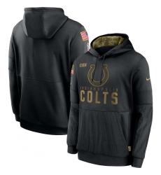 Men's NFL Indianapolis Colts 2020 Salute To Service Black Pullover Hoodie