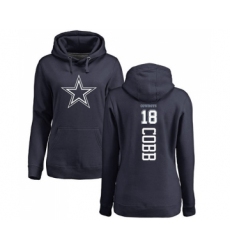 Football Women's Dallas Cowboys #18 Randall Cobb Navy Blue Backer Pullover Hoodie