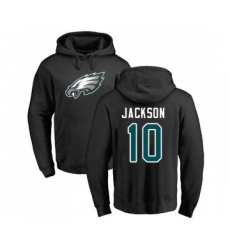 Philadelphia Eagles #10 DeSean Jackson Black Name & Number Logo Pullover Hoodie