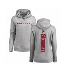 Football Women's Atlanta Falcons #50 John Cominsky Ash Backer Pullover Hoodie