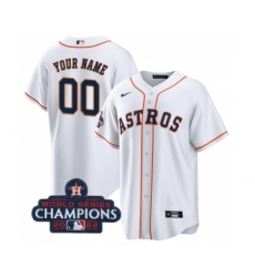 Men's Houston Astros Active Player Custom White 2022 World Series Champions Cool Base Stitched Baseball Jersey