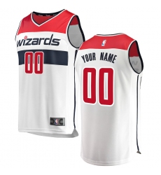 Men's Washington Wizards Fanatics Branded White Fast Break Custom Replica Jersey - Association Edition