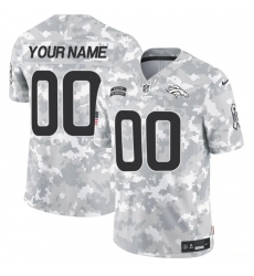Men's Denver Broncos Active Player Custom 2024 F.U.S.E Arctic Camo Salute To Service Limited Stitched Football Jersey