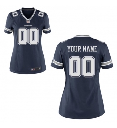 Women's Dallas Cowboys Nike Navy Blue Custom Game Jerse
