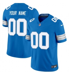 Men's Detroit Lions Active Player Custom Blue 2024 F.U.S.E. Vapor Limited Football Stitched Jersey