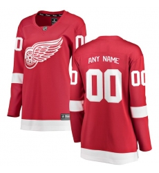 Women's Detroit Red Wings Fanatics Branded Red Home Breakaway Custom Jersey
