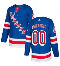  Men's New York Rangers adidas Royal Authentic Custom Jersey