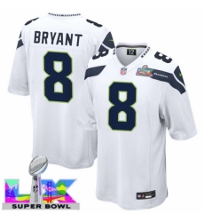 Men's Seattle Seahawks #8 Coby Bryant White 2025 2026 Super Bowl LX F U S E Stitched Jersey