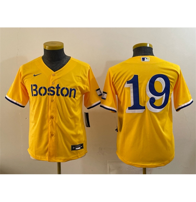 Youth Boston Red Sox #19 Roman Anthony Gold City Connect Stitched Baseball Jersey