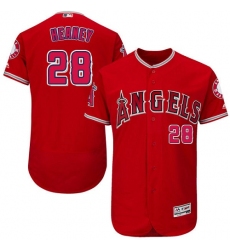 Youth Majestic Los Angeles Angels of Anaheim #28 Andrew Heaney Authentic Red Alternate Cool Base MLB Jersey