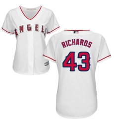 Women's Majestic Los Angeles Angels of Anaheim #43 Garrett Richards Authentic White Home Cool Base MLB Jersey