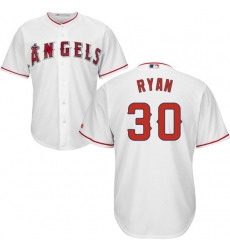 Youth Majestic Los Angeles Angels of Anaheim #30 Nolan Ryan Replica White Home Cool Base MLB Jersey
