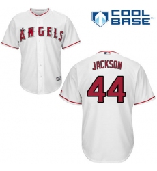 Youth Majestic Los Angeles Angels of Anaheim #44 Reggie Jackson Authentic White Home Cool Base MLB Jersey