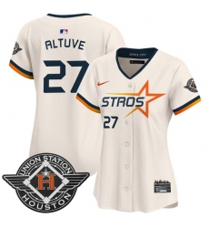 Women's Houston Astros #27 Jose Altuve Cream 2025 City Connect Limited Stitched Baseball Jersey(Run Small)
