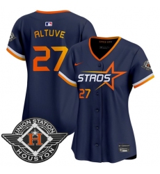 Women's Houston Astros #27 Jose Altuve Navy 2025 City Connect Limited Stitched Baseball Jersey(Run Small)