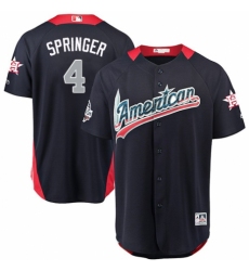 Men's Majestic Houston Astros #4 George Springer Game Navy Blue American League 2018 MLB All-Star MLB Jersey