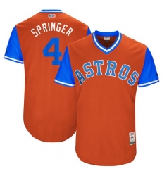 Men's Majestic Houston Astros #4 George Springer 