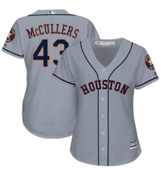 Women's Majestic Houston Astros #43 Lance McCullers Authentic Grey Road Cool Base MLB Jersey