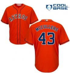 Youth Majestic Houston Astros #43 Lance McCullers Authentic Orange Alternate Cool Base MLB Jersey