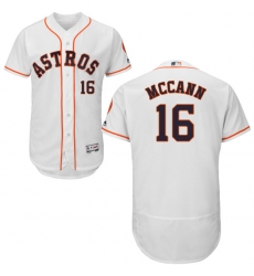 Men's Majestic Houston Astros #16 Brian McCann White Flexbase Authentic Collection MLB Jersey