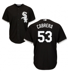 Youth Majestic Chicago White Sox #53 Melky Cabrera Authentic Black Alternate Home Cool Base MLB Jersey