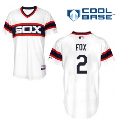 Men's Majestic Chicago White Sox #2 Nellie Fox White Alternate Flex Base Authentic Collection MLB Jersey