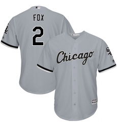 Youth Majestic Chicago White Sox #2 Nellie Fox Authentic Grey Road Cool Base MLB Jersey