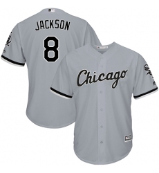 Men's Majestic Chicago White Sox #8 Bo Jackson Grey Road Flex Base Authentic Collection MLB Jersey